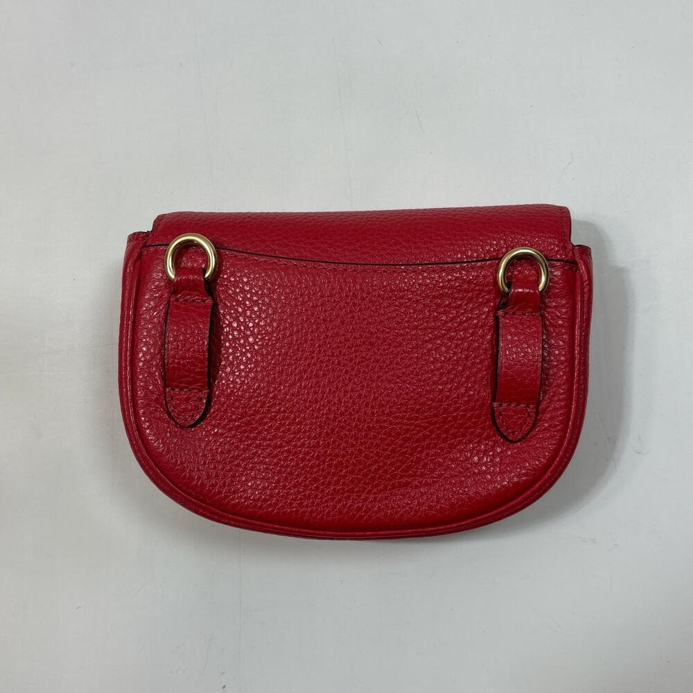 Coach Authentic Jade Mini Belt Bag F79941 In Red Pebble Leather - Picture 2 of 8